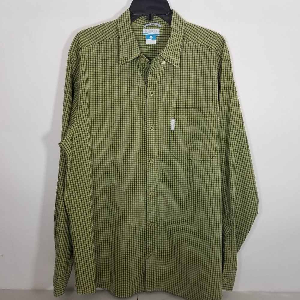 Columbia Apple Green Plaid Dress Shirt